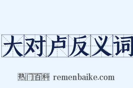 大对卢反义词是什么意思的图片